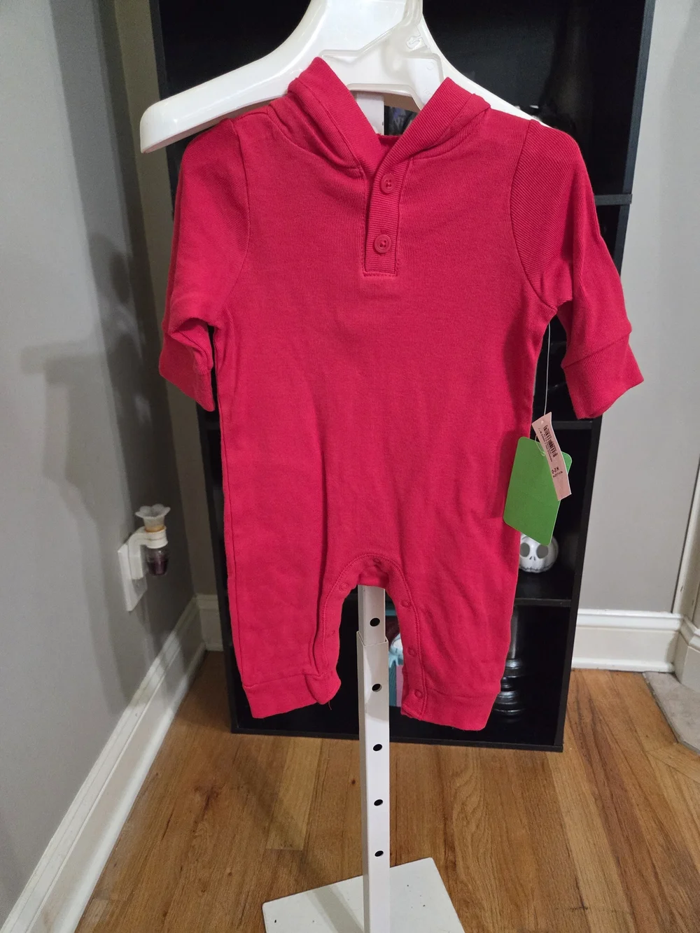 Old Navy Red Hooded One-Piece Bodysuit